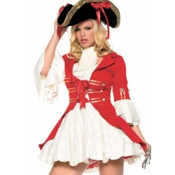 Pirátský kostým červený