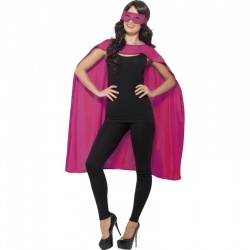 Plášť s maskou superhrdiny - Růžový