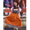 Oranžovo - černý dirndl