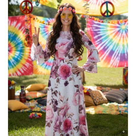 Kostým královna hippie večírku